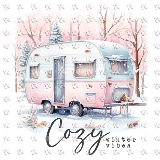Cozy Winter Vibes (Airstream) - Holidays - DTF Transfer