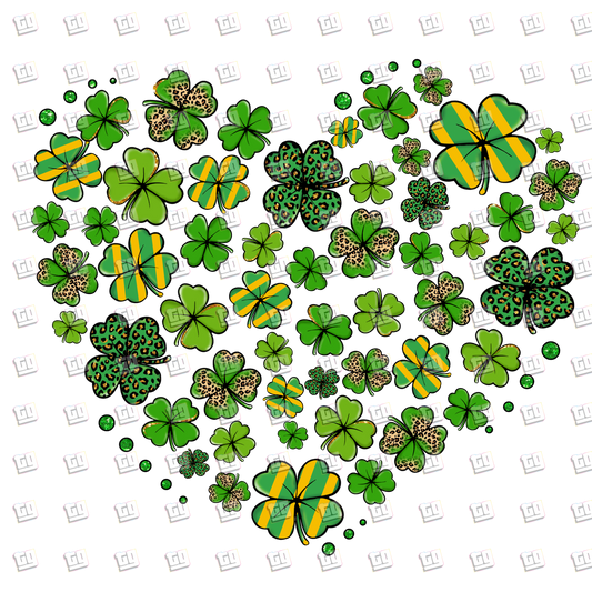 Shamrock Heart - St. Patrick's Day - DTF Transfer
