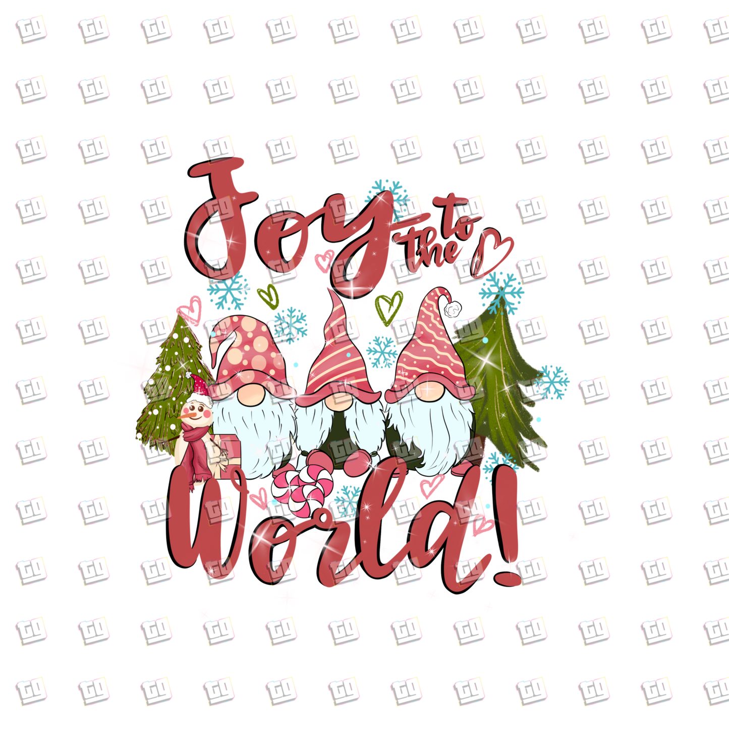 Joy To The World (Christmas Gnomes) - Holidays - DTF Transfer