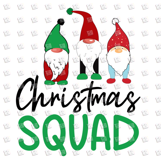 Christmas Squad Gnomes- Holidays - DTF Transfer