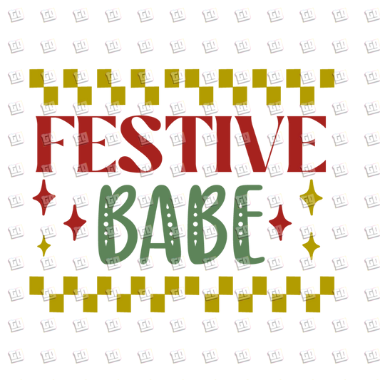 Festive Babe - Holidays - DTF Transfer
