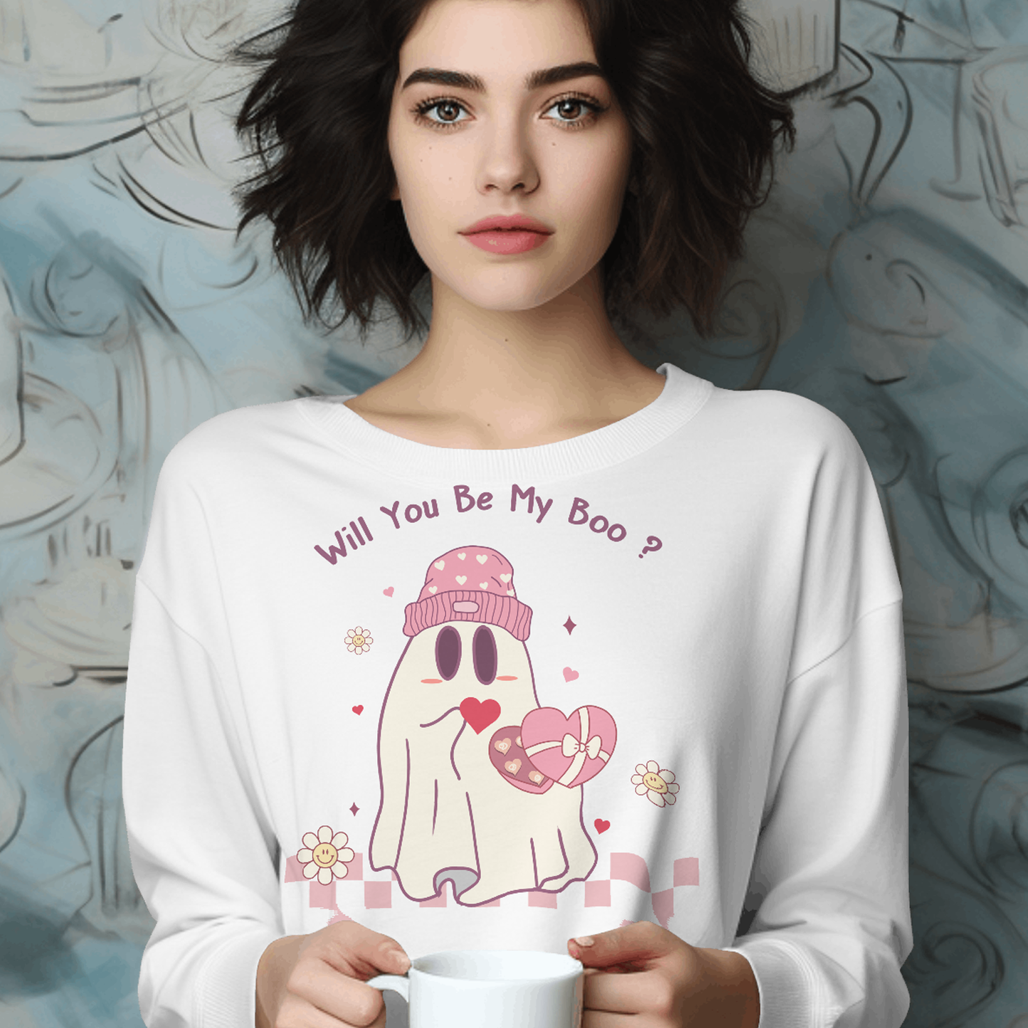 Will You Be My Boo Ghost- Valentines - DTF Transfer
