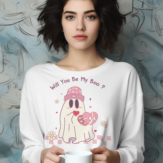 Will You Be My Boo Ghost- Valentines - DTF Transfer