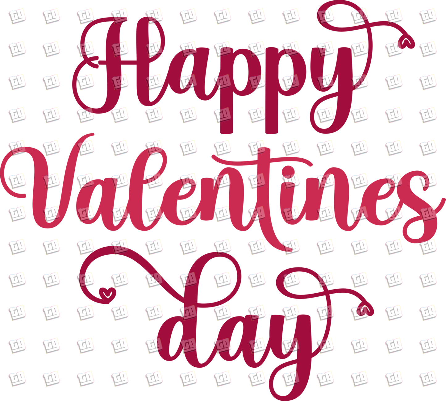 Happy Valentine's Day Cursive Font - Valentines - DTF Transfer