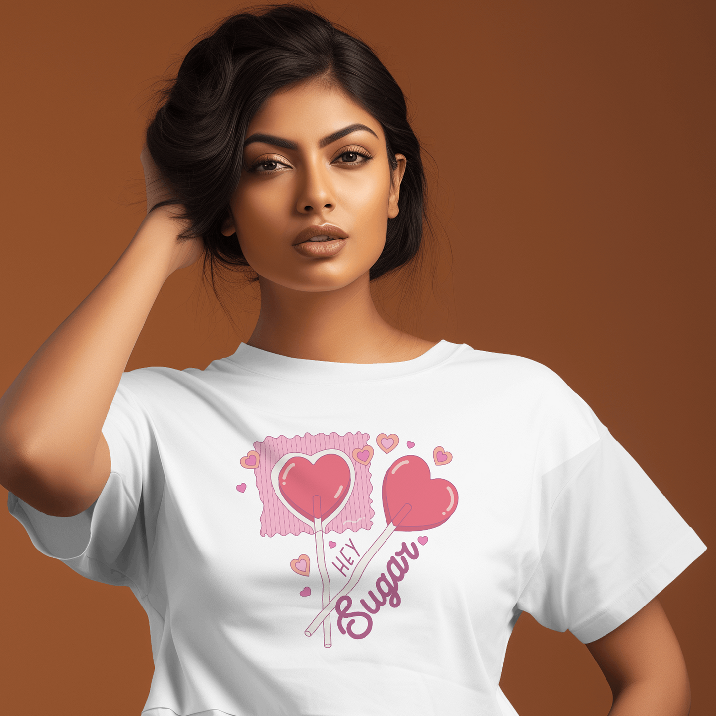Hey Sugar Heart Lolipops` - Valentines - DTF Transfer