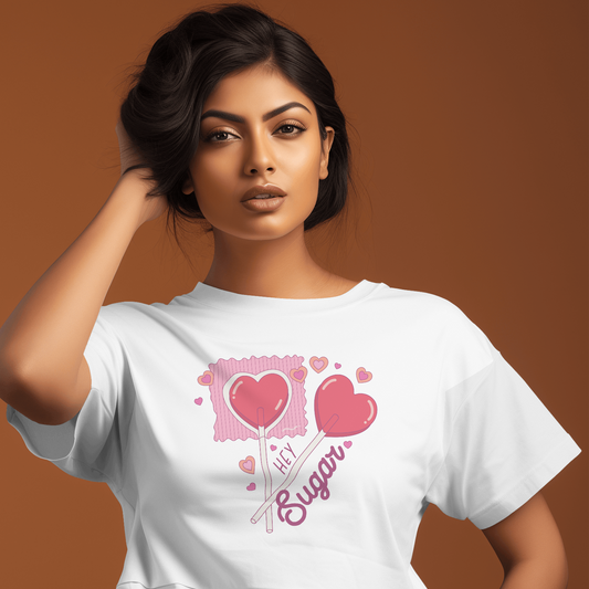 Hey Sugar Heart Lolipops` - Valentines - DTF Transfer