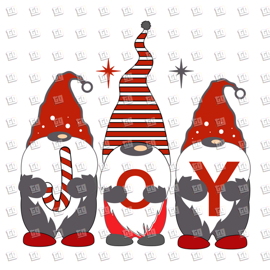 Joy Christmas Gnomes - Holidays - DTF Transfer