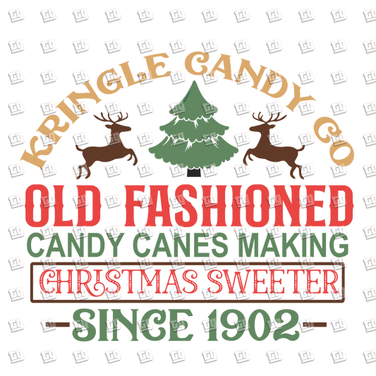Kringle Candy Co. Candy Canes - Holidays - DTF Transfer