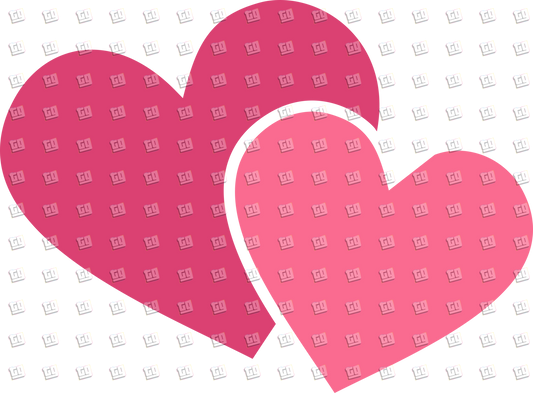 Two Hearts - Valentines - DTF Transfer